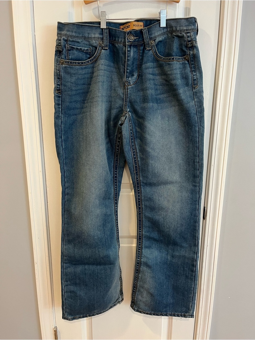 Seven7 Men's Medium Blue Bootcut Jeans